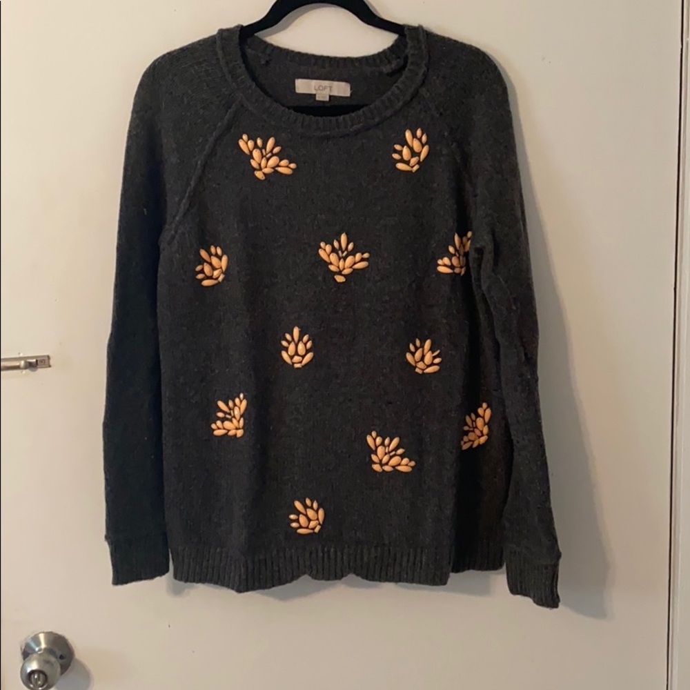 LOFT Jeweled Sweater